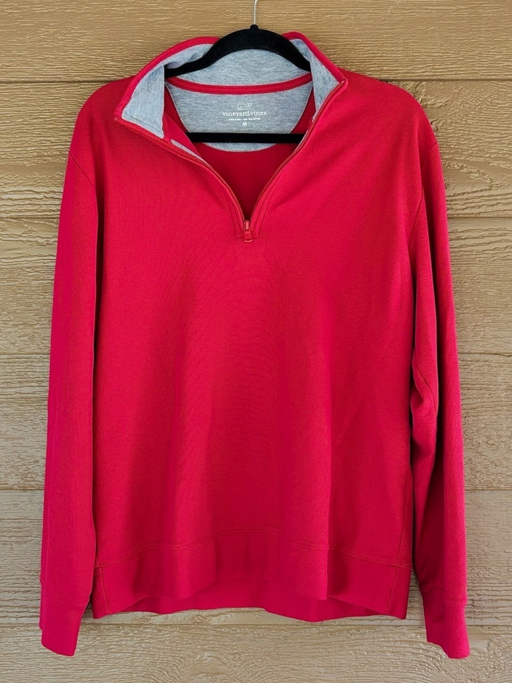 Vineyard Vines Men's Red Half-Zip Pullover -Sz M